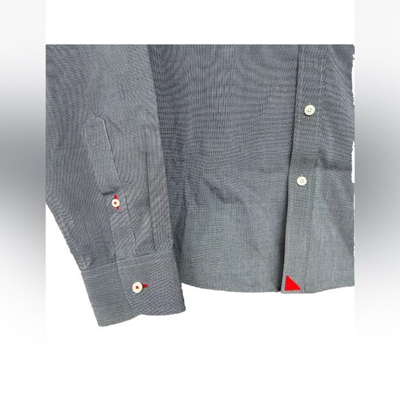 Untuckit Shirt Mens Medium Blue Pio Cesare WF Button Down Wrinkle Free Preppy - Picture 2 of 12